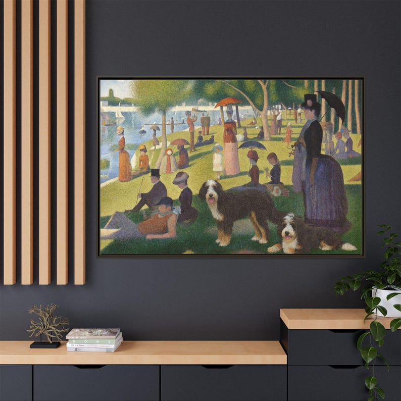 Monet-style Bernedoodle Print: Vintage Dog Art, Classy Pet Lover Decor image 6