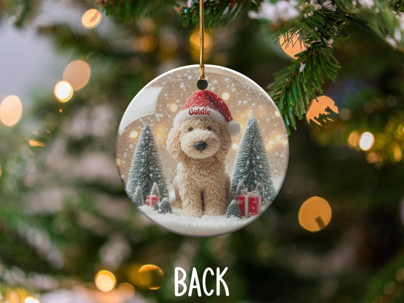 Custom Dog Christmas Ornament, Personalized Pet Decoration, Cute Holiday Tree Decor, Unique Gift for Dog Lovers