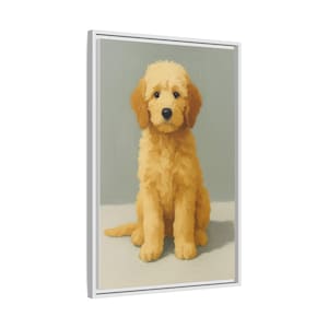 Goldendoodle Oil Painting Canvas Print: Framed Dog Wall Art image 10