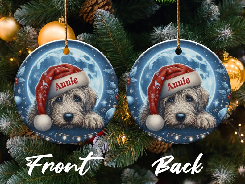 Personalized Dog Christmas Ornament, Dog Lovers Gift, Custom Pet Ornament, Holiday Decoration, Pet Memorial, Christmas Tree Decor