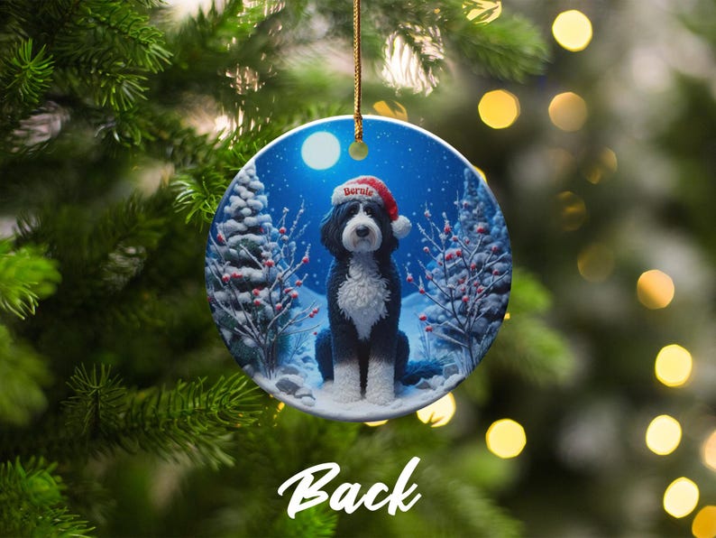 Christmas Dog Ornament, Winter Dog Decor, Holiday Tree Decoration, Festive Pet Ornament, Seasonal Dog Ornaments, Xmas Home decor