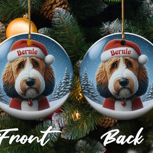 Custom Dog Christmas Ornament, Personalized Pet Holiday Decoration, Custom Pet Portrait Ornament, Dog Lover Christmas Gift