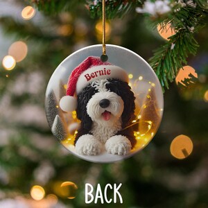 Personalized Dog Christmas Ornament, Custom Pet Holiday Decoration, Dog Lover Christmas Gift, Cute Puppy Ornament, Holiday Tree Decor