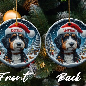 Personalized Dog Christmas Ornament, Custom Pet Ornament, Dog Lover Gift, Christmas Tree Decoration, Pet Memorial Keepsake