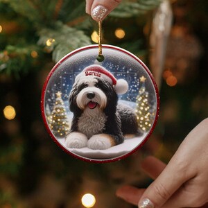 Personalized Pet Christmas Ornament, Dog Lover's Holiday Decoration, Custom Pet Photo Keepsake, Unique Pet Gift for Pet Owners