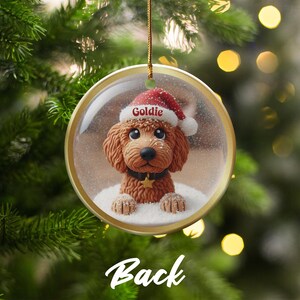 Personalized Dog Christmas Ornament, Custom Pet Holiday Decor, Cute Puppy Xmas Decoration, Pet Lovers Gift, Dog Lover Tree Ornament