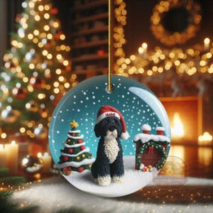 Bernedoodle Ornament, Custom Pet Christmas Decor | Sublimation | 3 Inch 2 Sided Ceramic Heirloom Gift For Dog Lover image 16