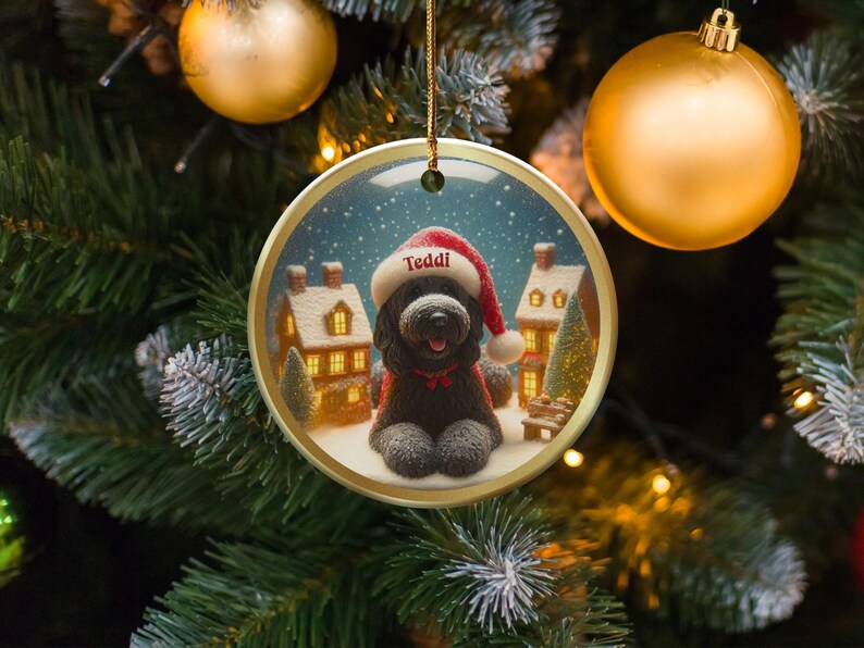 Personalised Christmas Dog Ornament, Custom Pet Ornament, Holiday Pet Keepsake, Pet Lover Gift, Christmas Tree Decoration