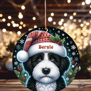 Bernedoodle Ornament - Custom Personalized For You