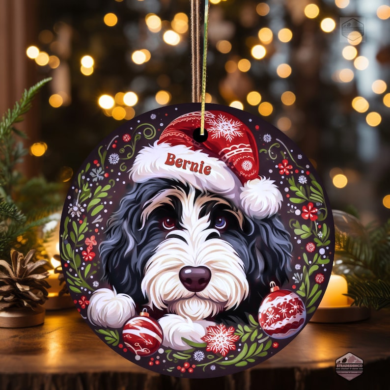 Bernedoodle Ornament - Custom Personalized For You