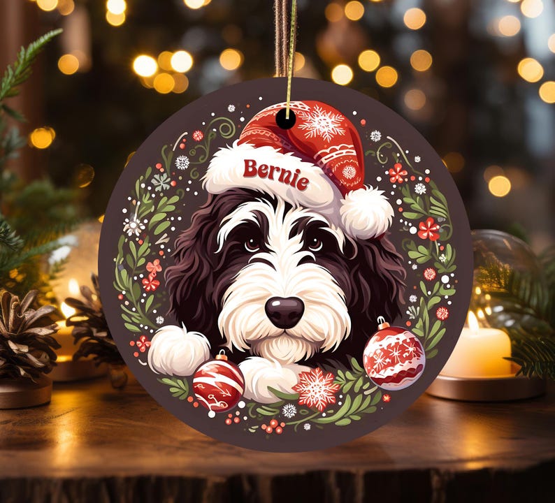 Bernedoodle Ornament - Custom Personalized For You