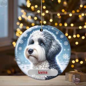 Personalized Sheepadoodle Ornament