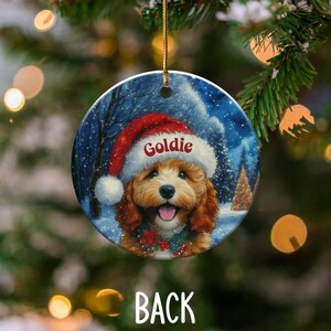 Personalized Dog Christmas Ornament, Custom Pet Portrait Holiday Decoration, Cute Pet Keepsake, Dog Lover Gift, Christmas Tree Decor