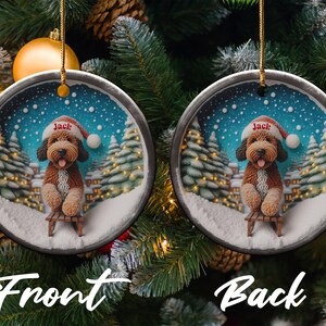Dog Christmas Ornament, Personalized Pet Ornament, Custom Dog Gift, Christmas Tree Decoration, Holiday Gift for Dog Lovers