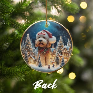 Personalized Dog Christmas Ornament, Custom Pet Holiday Decoration, Dog Lover Gift, Pet Memorial, Christmas Tree Ornament