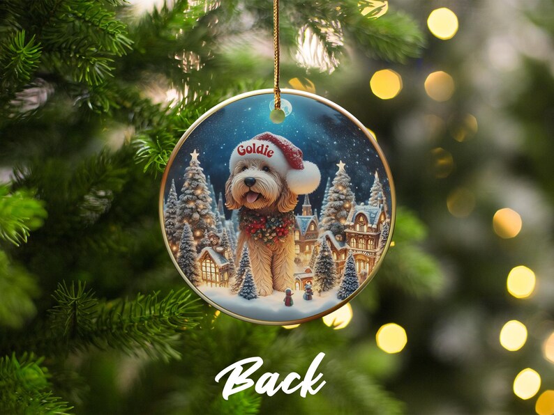 Personalized Dog Christmas Ornament, Custom Pet Holiday Decoration, Dog Lover Gift, Pet Memorial, Christmas Tree Ornament