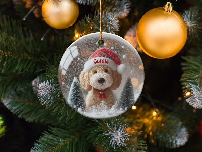 Personalized Dog Christmas Ornament, Custom Pet Holiday Decoration, Unique Pet Gift, Custom Dog Lover Christmas Decor