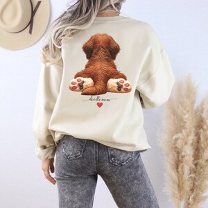Personalized Red Bernedoodle Sweatshirt, Front and Back Design, Doodle Mom, Dog Lover Gift, Dog Mama, Tri-Fade Doodle Dog, Custom Dog Design