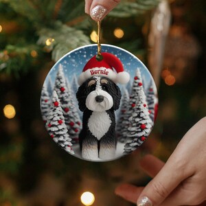 Dog Christmas Ornament, Holiday Dog Decor, Custom Pet Ornament, Personalized Dog Decoration, Unique Christmas Gift for Pet Lovers