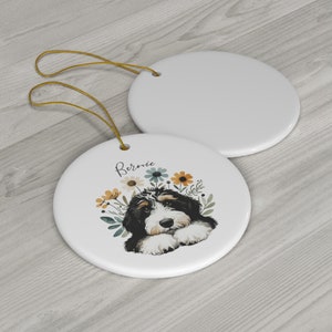 Personalized Bernedoodle Ornament With Your Dog's Name | You Own The Cutest Doodle, Now Own The Cutest Ornament | Celebrate Your Furball!
