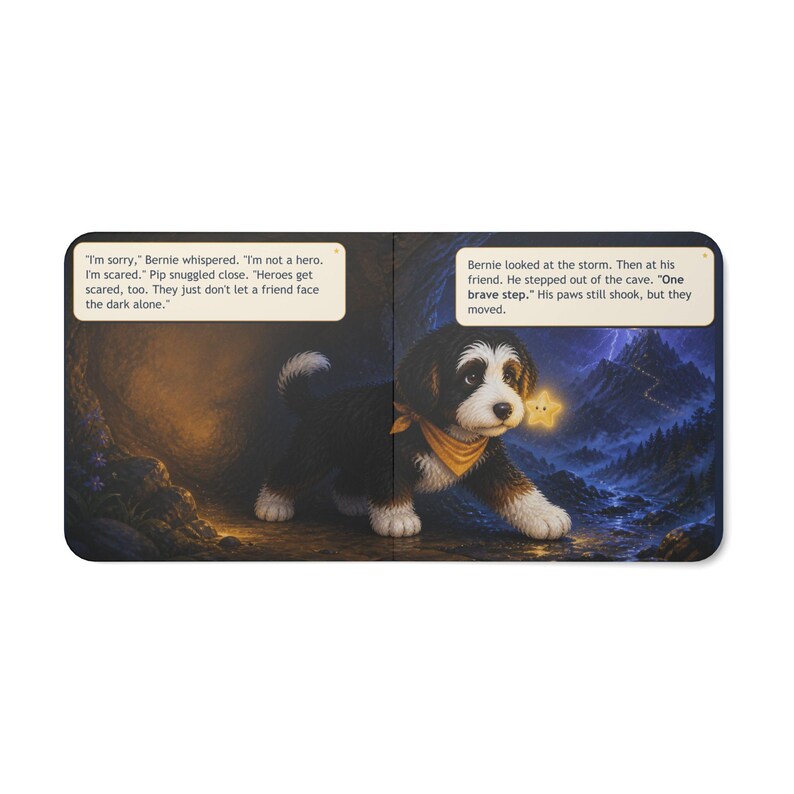 Bernie il Bernedoodle salva una stella perduta / Libro cartonato spesso / Avventura della buonanotte per bambini immagine 15