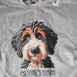 Bernedoodle Mom Sweatshirt - Personalized Sweatshirt with Your Dog name on it