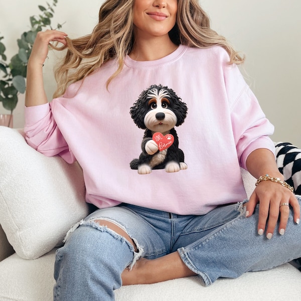 Personalized Bernedoodle Sweatshirt | Dog Mom Dad Crewneck Sweats | Pet Parent Mom Dad Gift | Doodle Parent Gift to Celebrate Your Furball!!