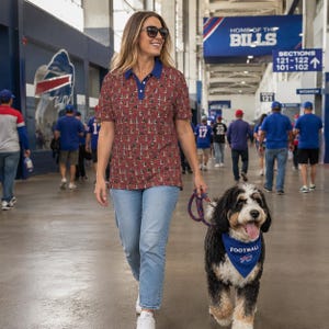 Bernedoodle Football Themed Polo - Dog Lover Polo Shirt image 18