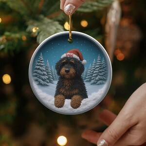 Personalized Dog Christmas Ornament, Cute Pet Holiday Decoration, Custom Pet Lover Gift, Unique Christmas Tree Decor, Festive Dog Ornament