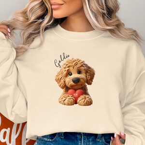 Personalized Goldendoodle Sweatshirt: Custom Doodle Dog Mom Gift image 6