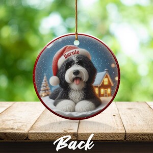 Personalized Dog Christmas Ornament, Custom Pet Ornament, Dog Lovers Holiday Decoration, Cute Dog Christmas Gift, Pet Memorial Ornament