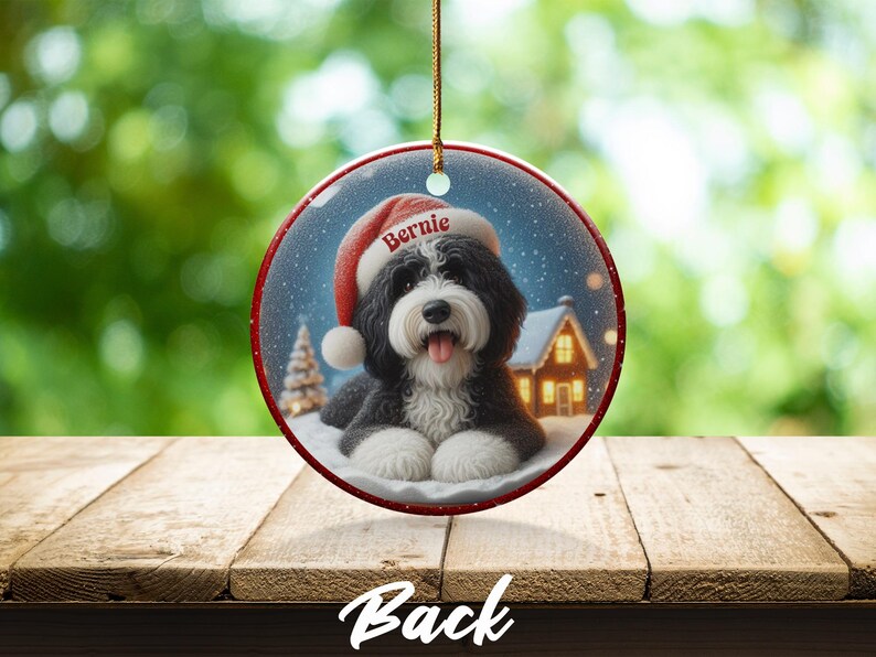 Personalized Dog Christmas Ornament, Custom Pet Ornament, Dog Lovers Holiday Decoration, Cute Dog Christmas Gift, Pet Memorial Ornament