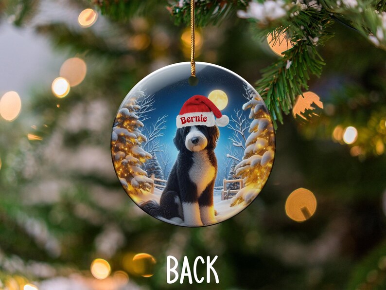 Personalized Dog Christmas Ornament, Custom Pet Ornament, Dog Lover Gift, Holiday Dog Decoration, Unique Christmas Tree Decor