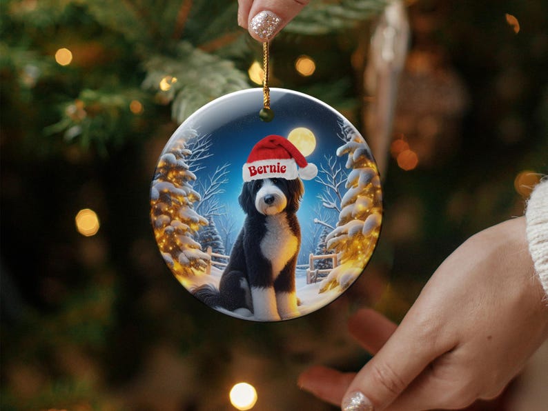 Personalized Dog Christmas Ornament, Custom Pet Photo Holiday Decoration, Unique Christmas Tree Decoration, Pet Lover Gift