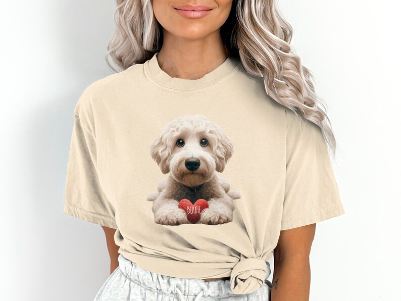 Maglietta personalizzata Goldendoodle, maglietta alla moda per mamme di cani, regalo per amanti dei cani immagine 7