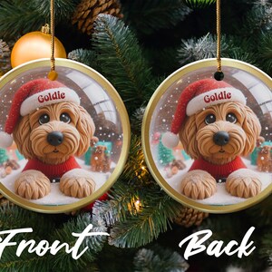 Custom Dog Christmas Ornament, Pet Photo Ornament, Personalized Holiday Gift, Dog Lover Decoration, Cute Pet Keepsake