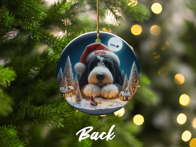 Personalized Christmas Dog Ornament, Custom Pet Photo Ornament, Holiday Dog Decoration, Pet Memorial Keepsake, Christmas Tree Ornament