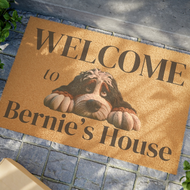 Bernedoodle door mat, doodle mom, door mat, doormat, pet mat, funny welcome mat, pet welcome mat,Bernedoodle, Miniature Bernedoodle, Tiny Bernedoodle, Australian Bernedoodle, Goldendoodles, Standard Goldendoodle, Miniature Goldendoodle