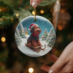 Personalized Christmas Dog Ornament, Custom Pet Photo Holiday Decoration, Christmas Tree Decor, Pet Lover Gift, Doggy Keepsake