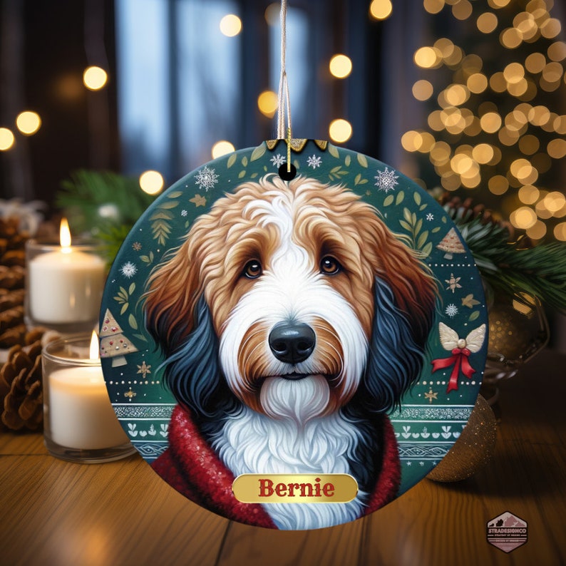 Bernedoodle Ornament - Custom Personalized For You