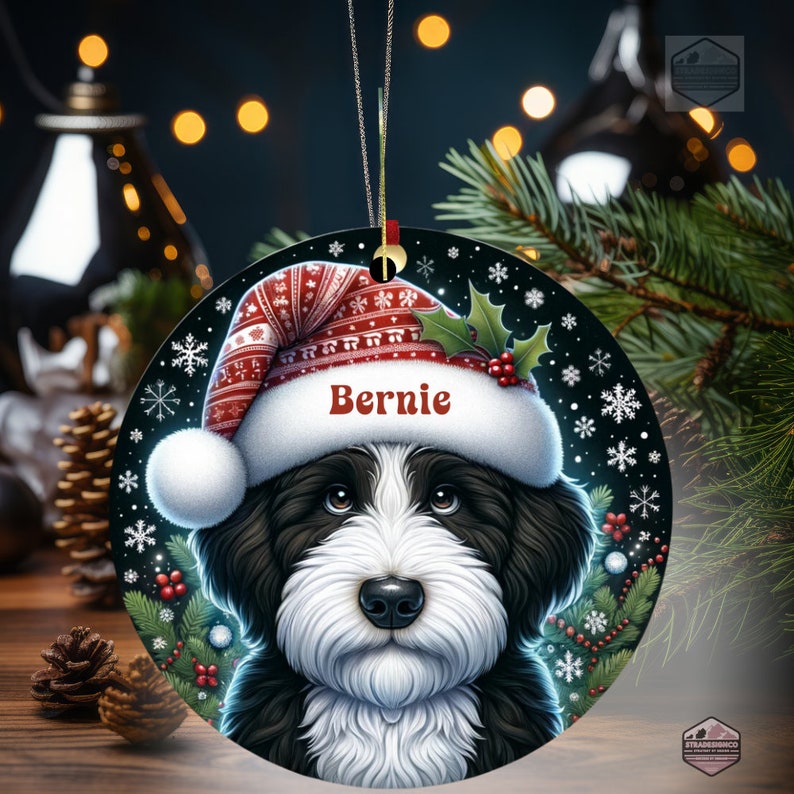 Bernedoodle Ornament - Custom Personalized For You