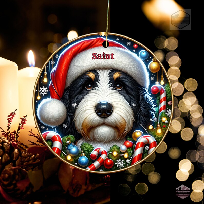 Bernedoodle Ornament - Custom Personalized For You