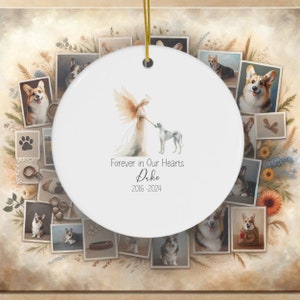 Personalized Great Dane Pet Memorial Ornament, Watercolor Design, Pet's Name Gift, Custom Pet Name Gift, Personalized Pet Tribute Ceramic Ornament, Pet Loss Gift