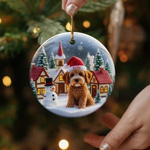 Personalized Christmas Ornament, Custom Dog Ornament, Holiday Decoration, Unique Photo Gift, Pet Lover Present, Christmas Tree Decor