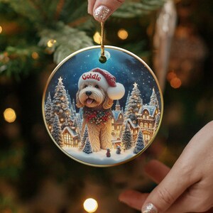 Personalized Dog Christmas Ornament, Custom Pet Holiday Decoration, Dog Lover Gift, Christmas Tree Ornament, Holiday Keepsake