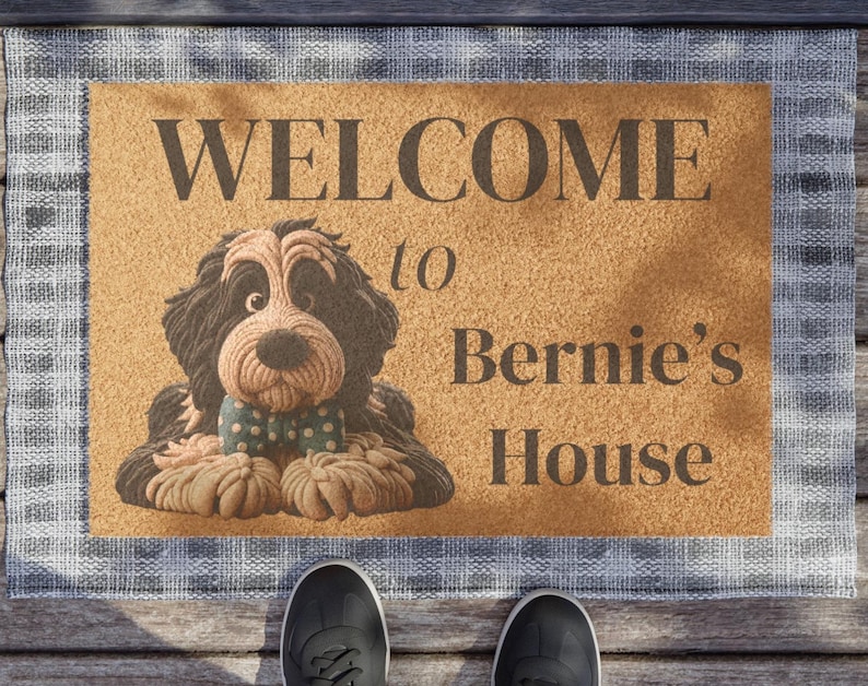 Bernedoodle door mat, doodle mom, door mat, doormat, pet mat, funny welcome mat, pet welcome mat,Bernedoodle, Miniature Bernedoodle, Tiny Bernedoodle, Australian Bernedoodle, Goldendoodles, Standard Goldendoodle, Miniature Goldendoodle