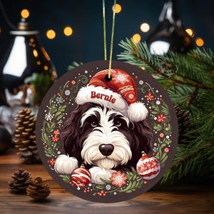 Bernedoodle Ornament - Custom Personalized For You
