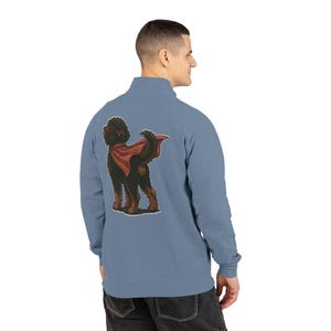 Felpa con cerniera a un quarto di lunghezza e design personalizzato Bernedoodle "Super Doodle" - Design fronte e retro immagine 16