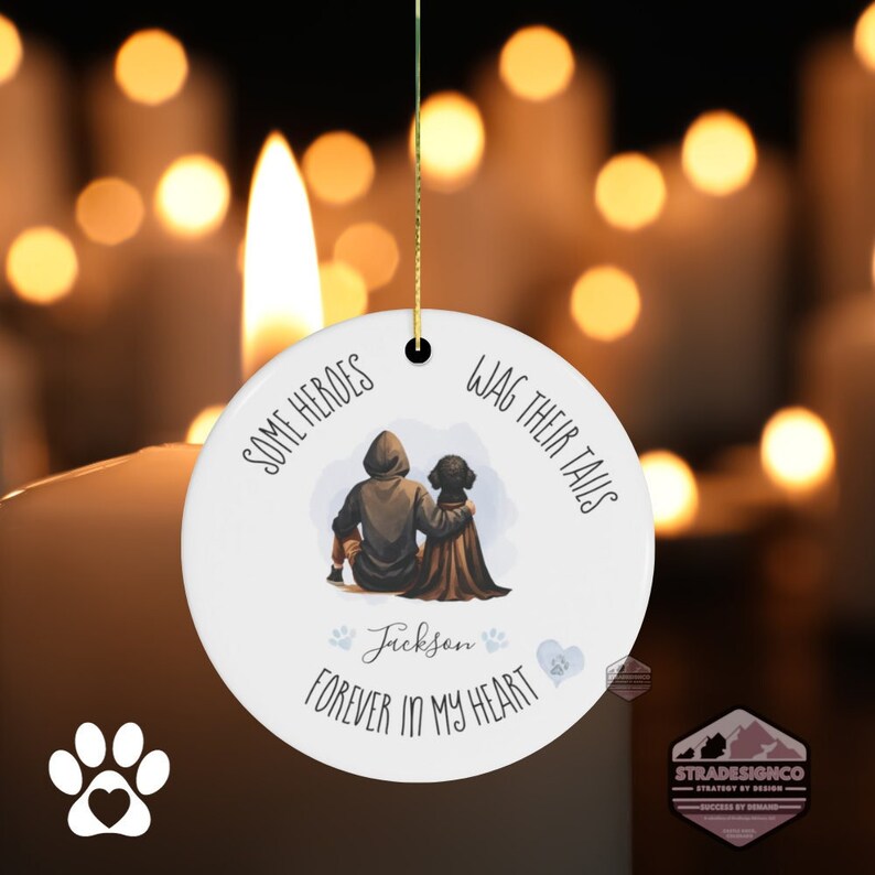 Poodle Memorial Ornament - Celebration of pet life, dog lover, pet lover, poodle mom, poodle dad, ceramic keep sake, ornament of love, dog memorial gift, cherrish pet life, cherish love, pet child, pet death, dead dog