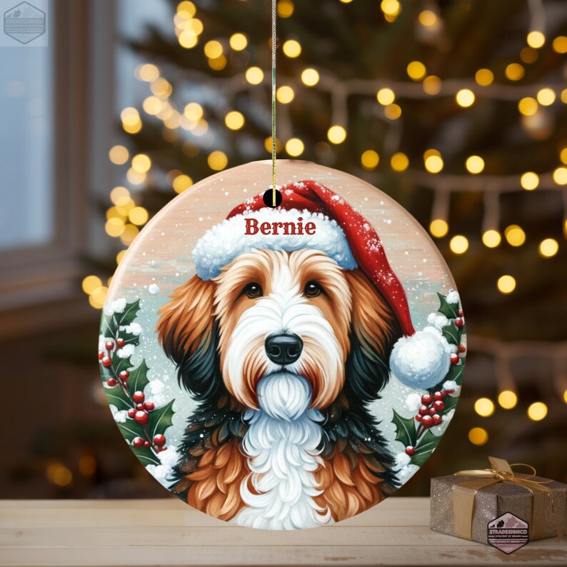 Bernedoodle Ornament - Custom Personalized For You